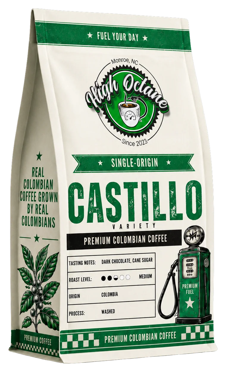 High Octane Coffee — Real Colombian · Monroe, NC